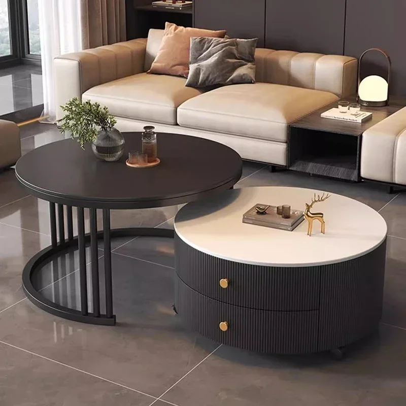 

Italian Luxury Coffee Tables Nordic Decor Glam Modern Coffee Tables Round Simple Postmodern Vase Couchtisch Lounge Furniture