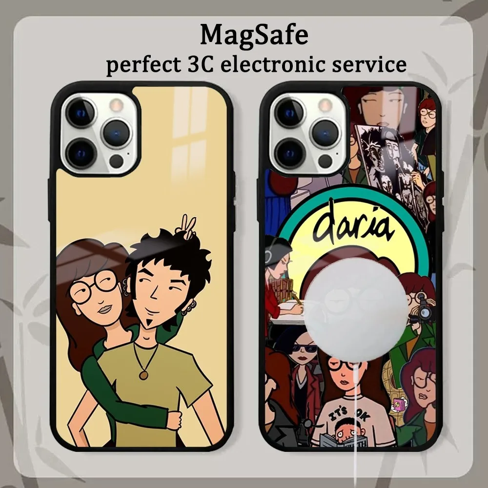 Anime D-Daria Phone Case For IPhone 16 15 14 13 12 11 Pro Max Plus Mini Magsafe Mirror Wireless Magnetic Cover