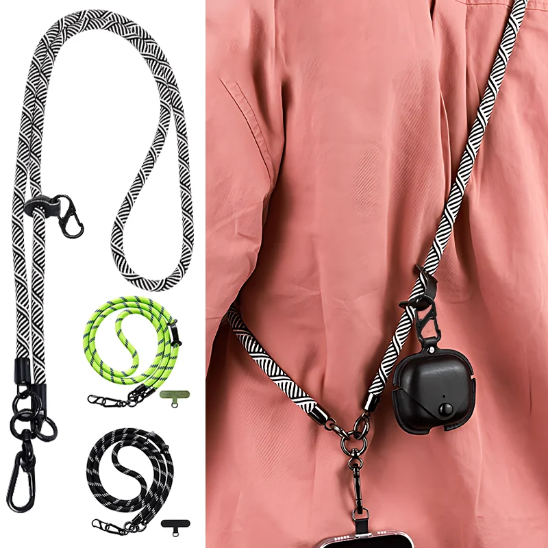 Adjustable Phone Lanyard Adjustable Detachable Neck Cord Outdoor Universal Crossbody Long Strap Card Clip for Mobile Phone Case