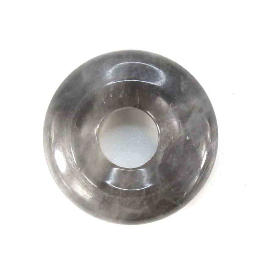 20mm Donut Round Crystal Stone Pendants For Women Jewelry DIY Natural Rose Quartz Labradorite Lucky Coin Pendant Necklace Making
