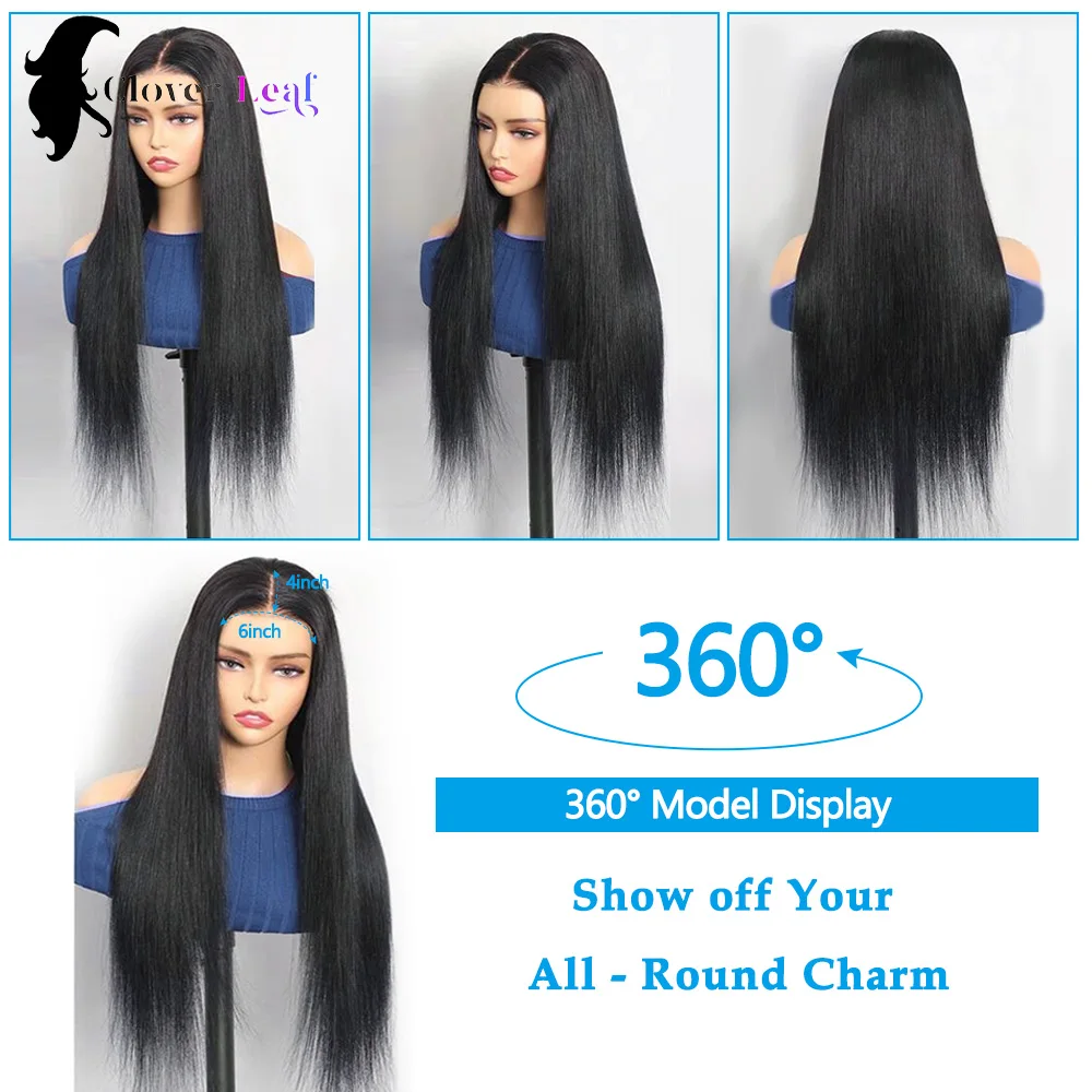 غلويليس الباروكات شعر الإنسان 6x4 الرباط شعر طبيعي مفرود الباروكات البرازيلي قبل نتف شعري ByeBye عقدة جاهزة للذهاب خصلات الشعر المستعار