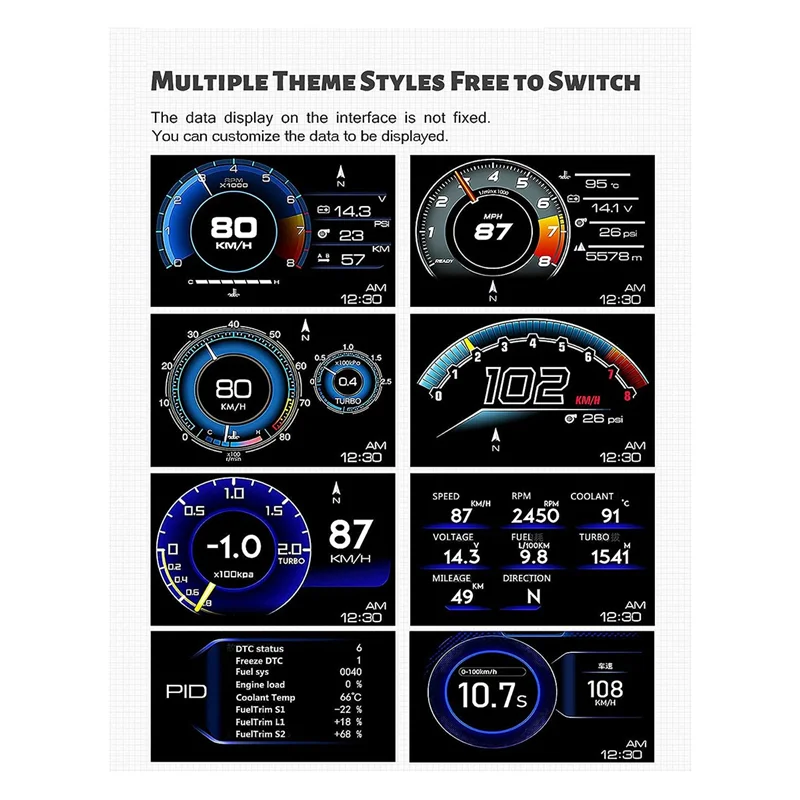 A500 GPS HUD Head-Up Display OBD Speedometer Universal Durable Easy Install Easy To Use