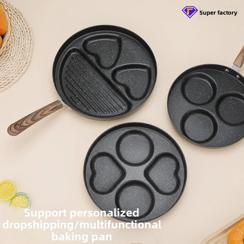 

Mai Fan Shi Non stick Bottom Frying Pan for Home Kitchen Eggs Burger Breakfast Frying Pan Flat Frying Pan
