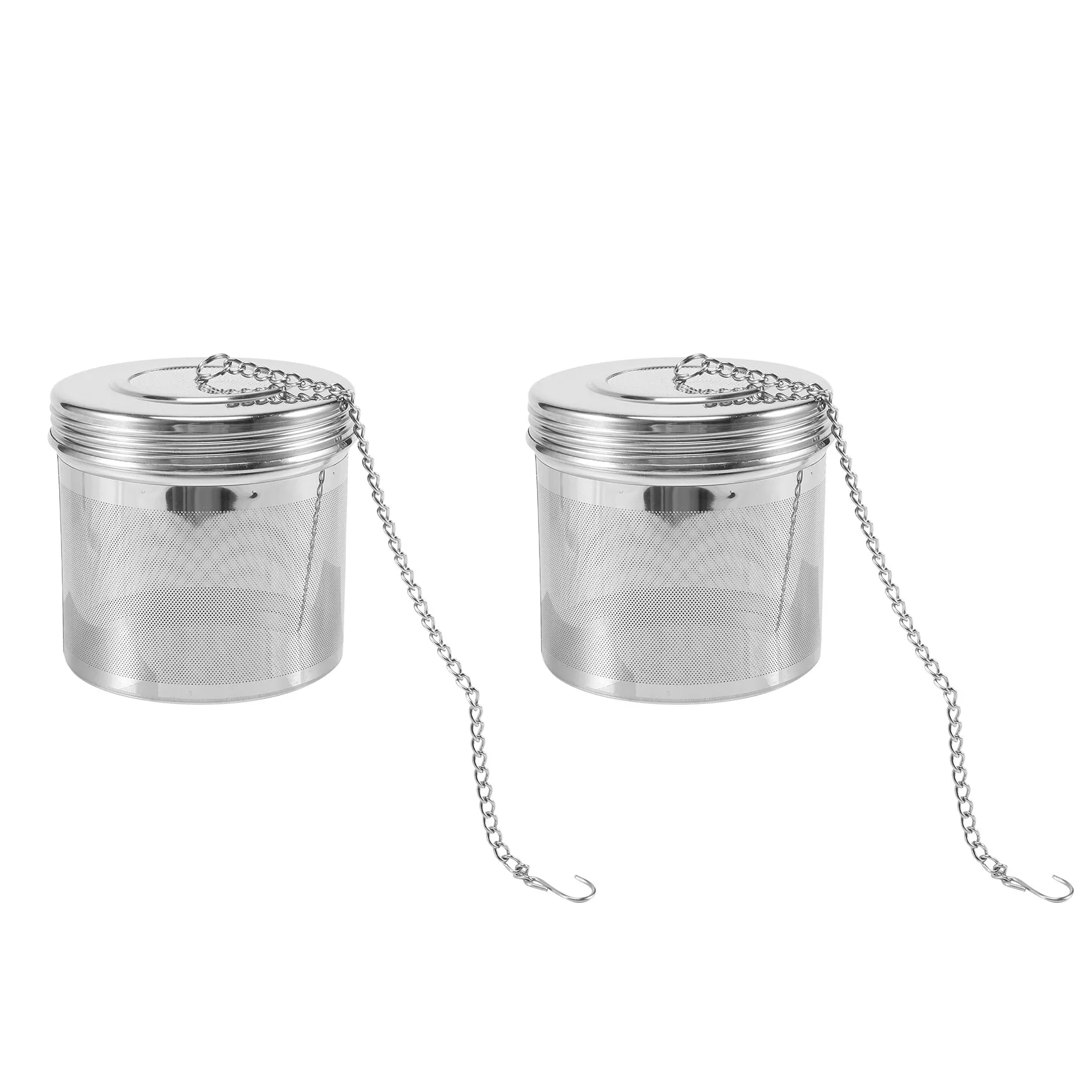 BAAJ-2 Pack Large Tea Ball Infuser For Loose Leaf Tea & Spice Infuser For Cooking, Threaded Lid, Extra Fine Mesh Tea Strainer
