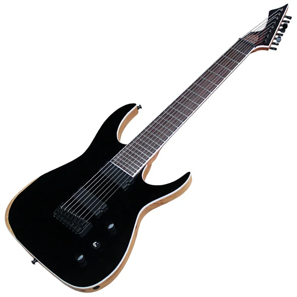 

Flyoung Black 8 Strings Electric Guitar Stringed Instruments Ash Body