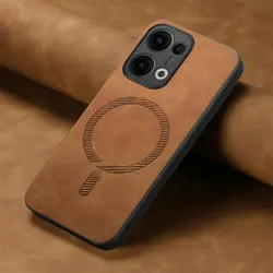 Reno12 FS 13 14 15 Pro 5G Luxury Case Leather Back Panel for OPPO Reno 15 FS Case Magnet Funda Reno13 13A 14F 15F 13F 12FS 11 F