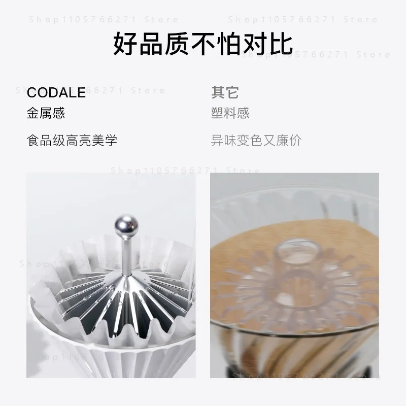 Suitable for Plastic Hand Brewing Hot Water Stamping Metal Coffee Filter Paper Press