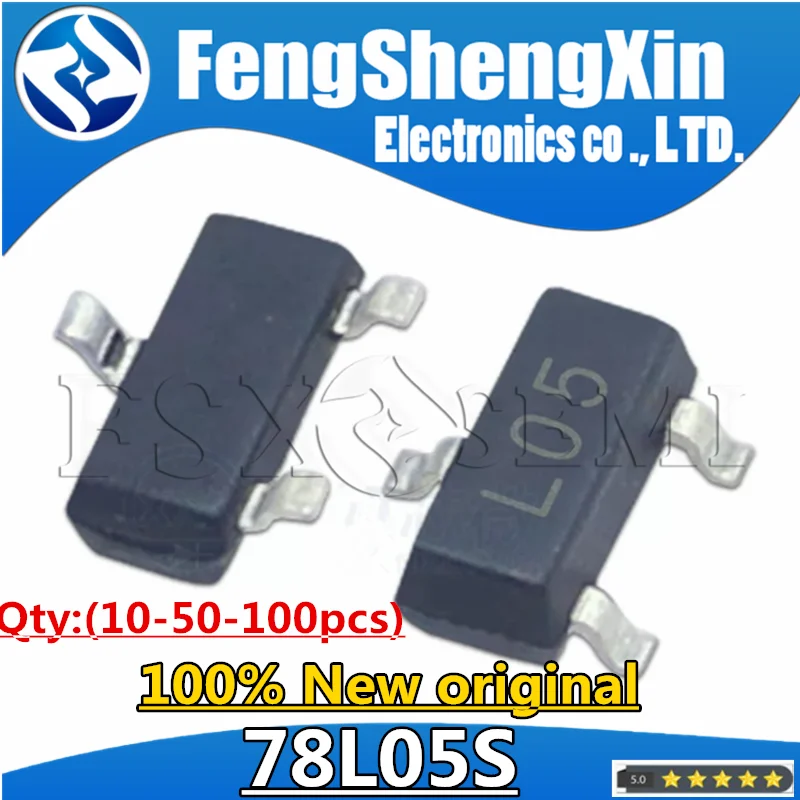 (10-50-100pcs)/lot 78L05S L05 78L05 SOT23 Positive Voltage Regulator LDO Linear Voltage Regulator Chip for Electronic Components