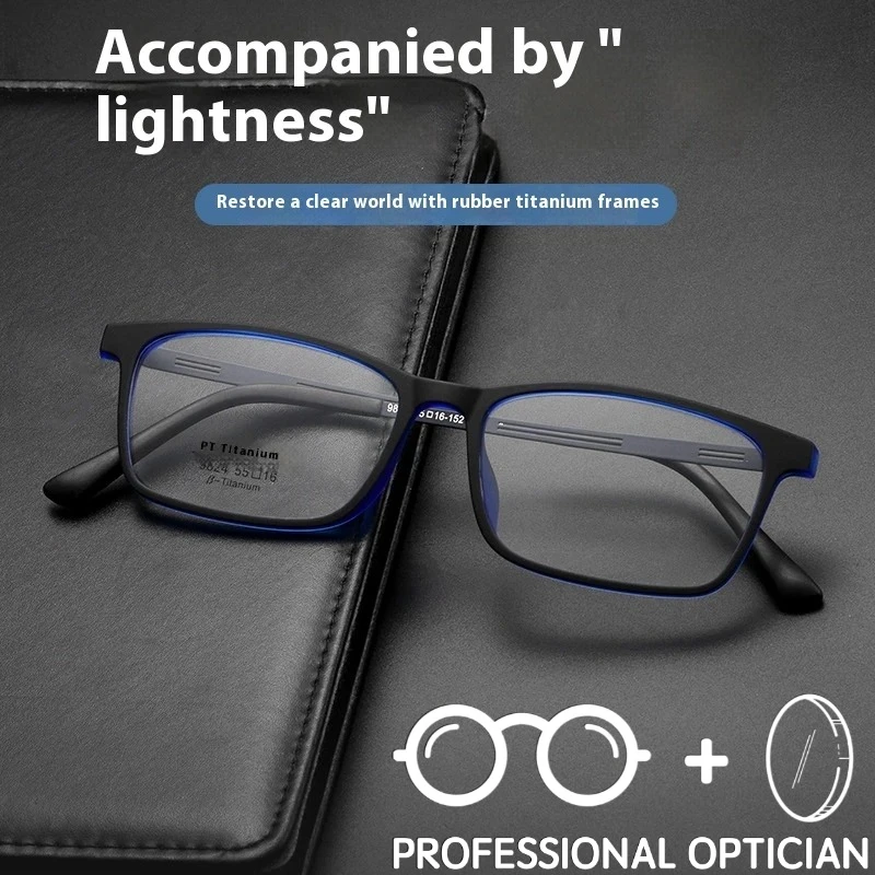 

Retro Pure Titanium Ultra Light Tr90 Myopia Eyeglasses Prescription Glasses Men Optical Prescription Progressive Myopia Glasses