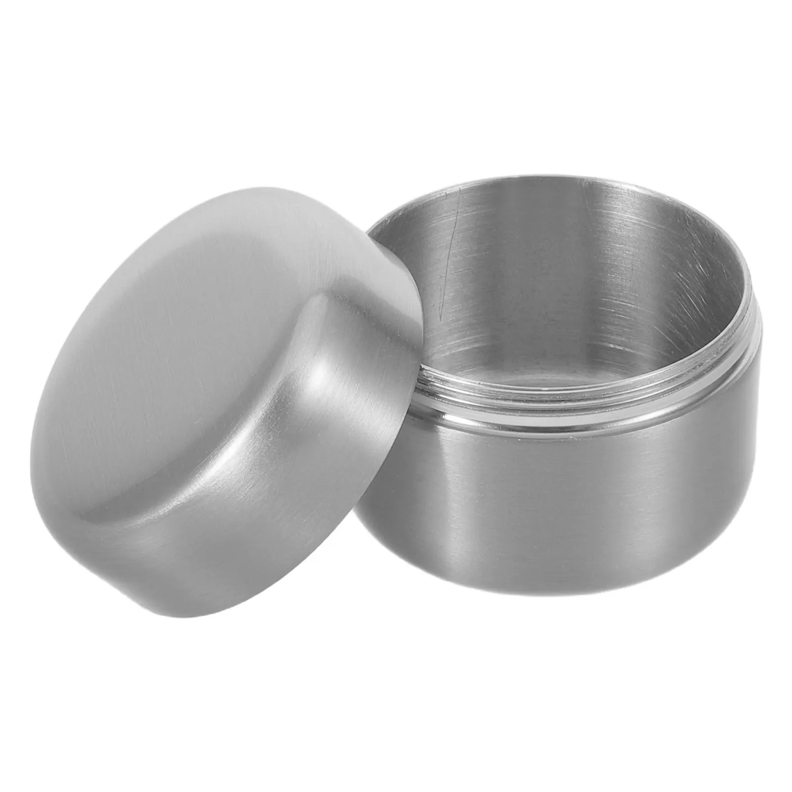

Stainless Steel Waterproof Pill Organizer Compact Round Metal Medicine Storage Box Travel Portable Pocket Airtight Pill Holder