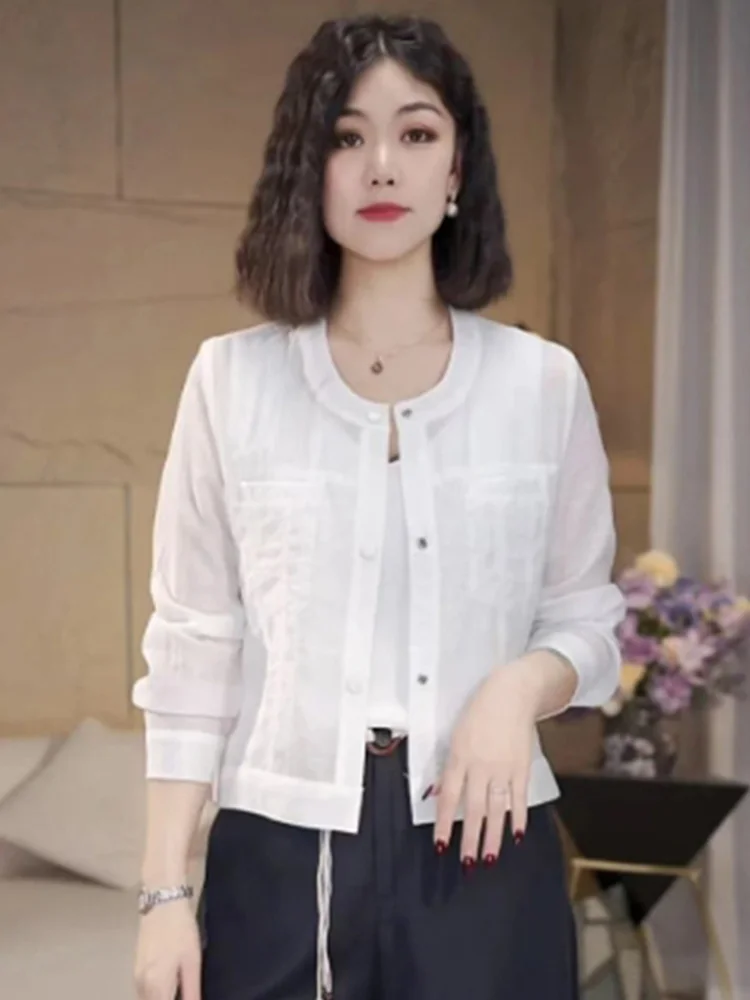 Chaqueta de Protección Solar Hoada y E de Verano para Mujer, Estilo Coreano Informal de Alta Gama, Ropa Exterior Mod...