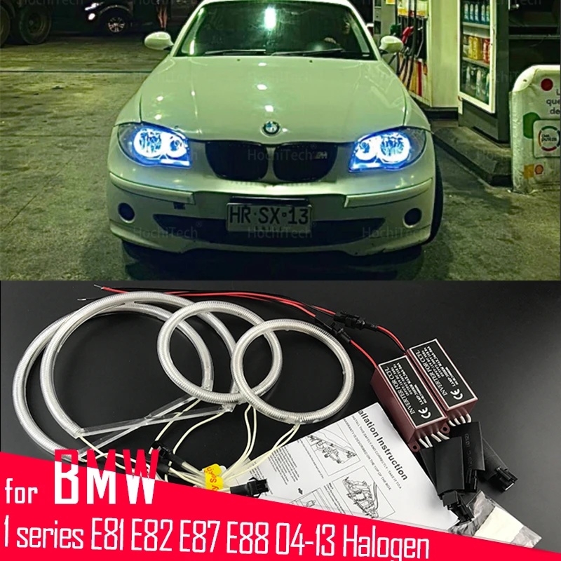 For BMW 1 Series E81 E82 E87 E88 116i 118i 120i 125i 128i 130i 135i 04-13 Ultra Bright CCFL Angel Eyes  Rings Light