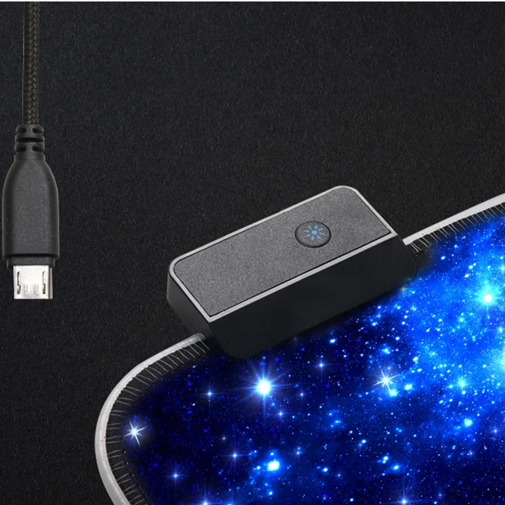 Rgb Mouse Pad Large Luminous Gaming Mousepad 7 Anti Slip Rubber Base Pattern Keyboard Mat For Office