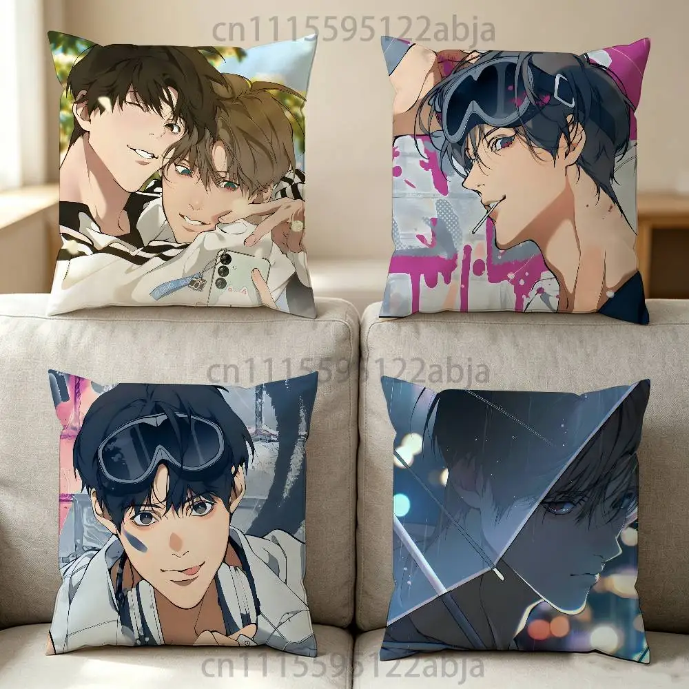 L-Lost In The C-Cloud Throw Pillow Case 50x50cm DIY Square Pillowcase Square Office Cushion Cover