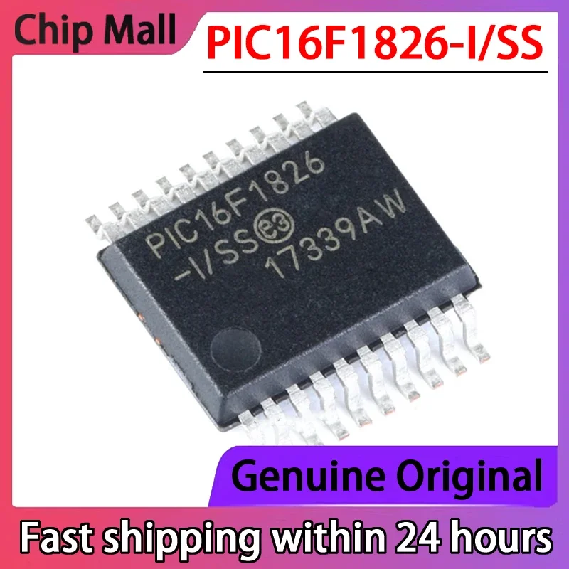 2 buah asli PIC16F1826-I/SS PIC16F1826 Microcontroller Chip kemasan SSOP-20