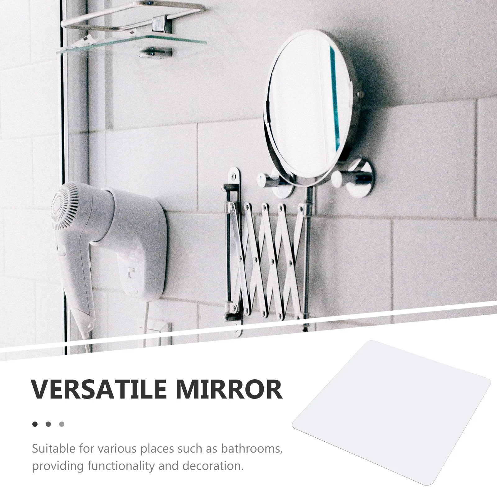 

Acrylic Wall Adhesive Mirror Self-Adhesive Bathroom Living Room Unbreakable Clear Stylish Decorative Mirror Acrylic Mirror,