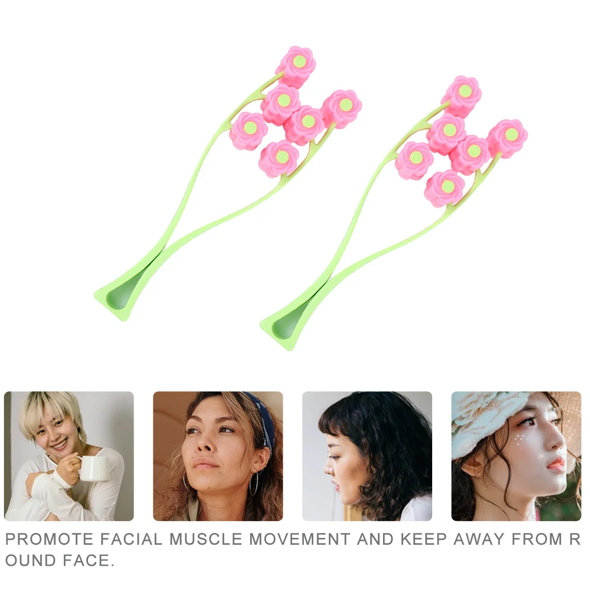 

Facial Massager For Women Premium Chin Roller Ergonomic Handle Smooth Face Massage Tool Portable Lymphatic Drainage Roller