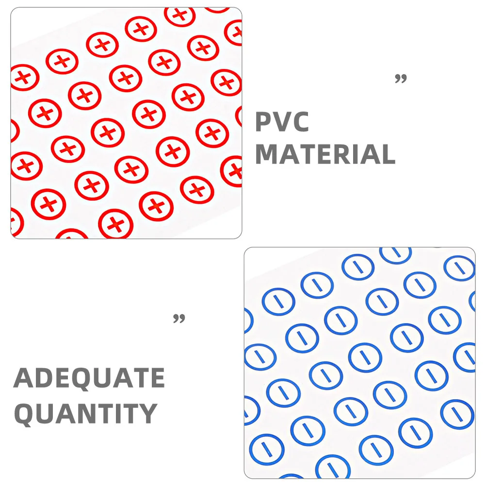ملصقات قطبية الطاقة، ملصقات ذاتية اللصق باللون الأحمر والأزرق لتوزيع الأجهزة الكهربائية، تحذير على شكل برج #2