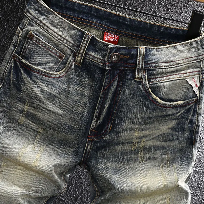 Summer Designer Fashion Men Jeans High Quality Italian Style Casual Ripped Denim Shorts Men Retro Washed Vintage Shorts Hombre