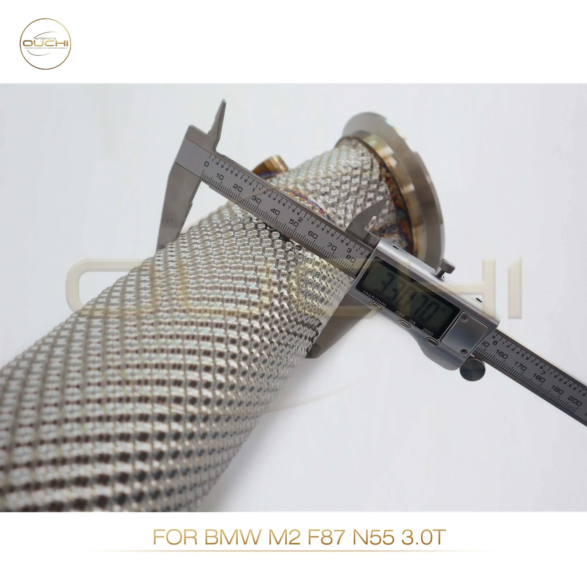 Ouchi No Fault Light Downpipe for BMW X5 G05 X6 G06 M50i 2019-2023 4.4T N63 Engine V8 Performance Exhaust Pipe Upgrade