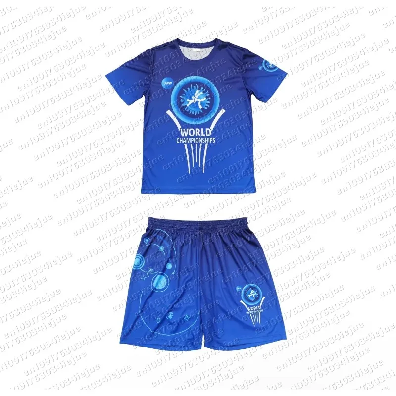 MOTO 2026 New United World Wrestling Sports Set Men's Multiple Colors T-shirt & Shorts Quick Drying MMA Training Combat Suit