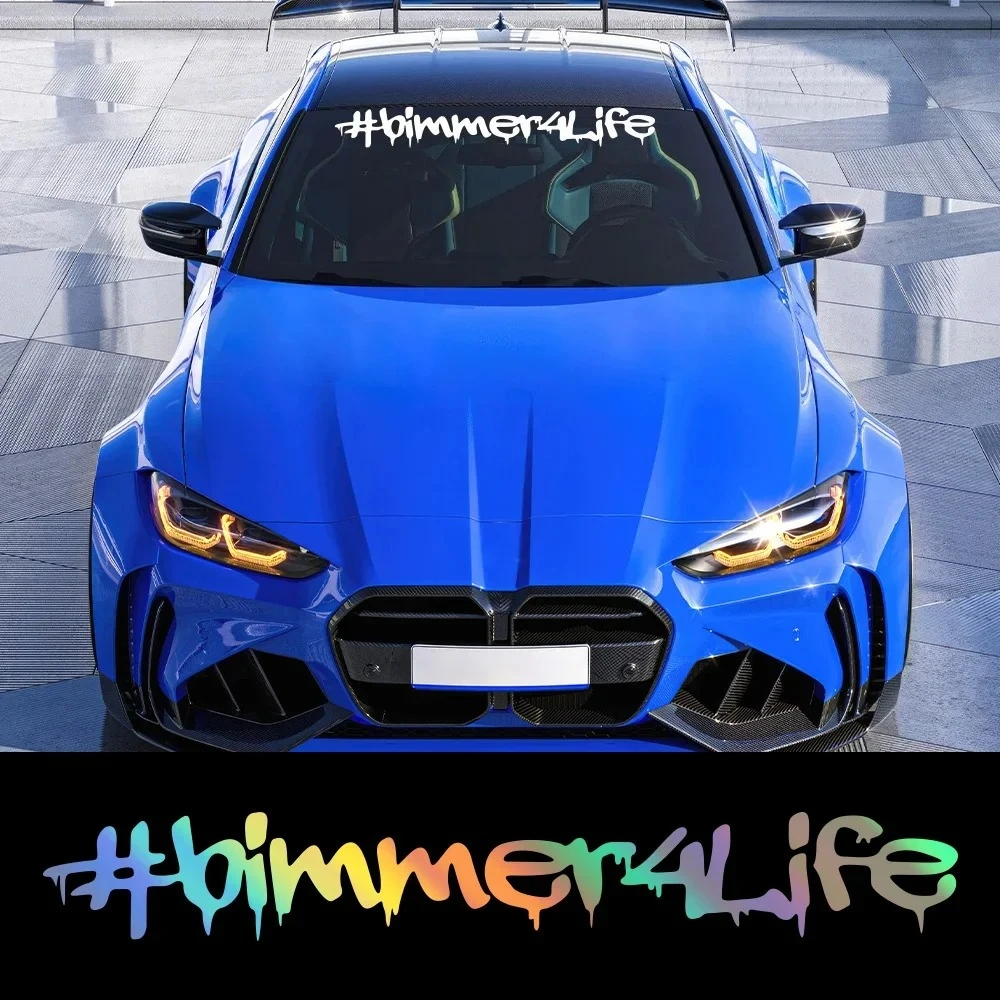 

Bimmer For Life Slogan Car Windshield Sticker For BMW 3 4 5 7 X M All Models Auto Window Body Decoration Vinyl Decal Accessories