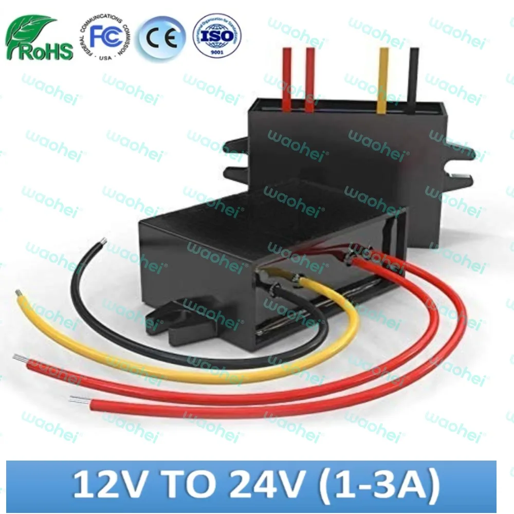 

12v to 24v 1A 2A 3A DC DC Power Converter Step Up Boost 24v Voltage Stabilizer Boost Module Supply Module for Car Non-isolated