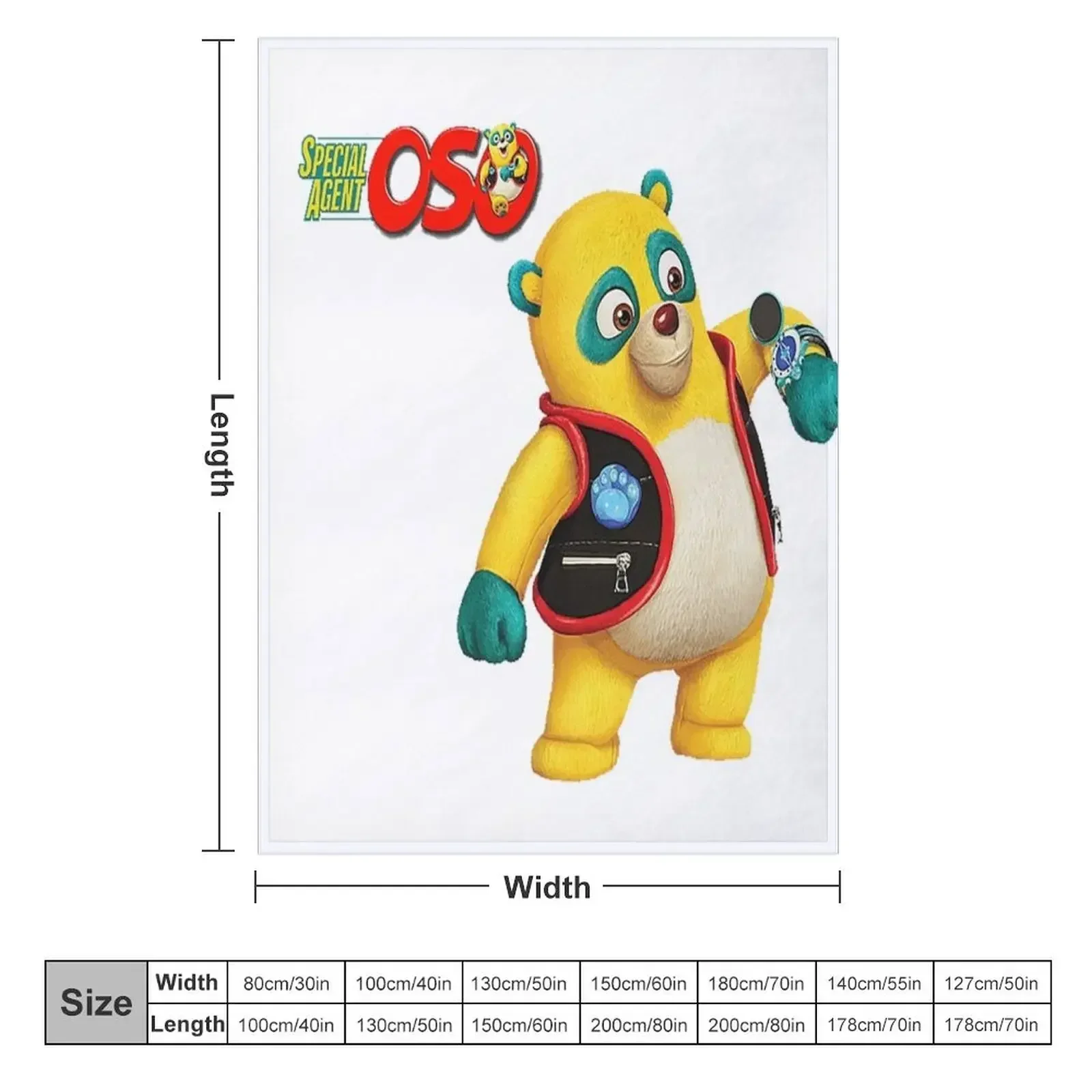 Special Agent Oso Throw Blanket couch cozy soft plush fuzzy picnic outdoor blanket