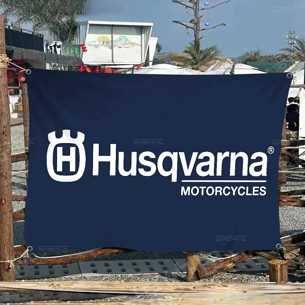 H-Husqvarnas Logo Retro Flags Multiple Choice Living Studio Booth Interior Decoration Banner view 6