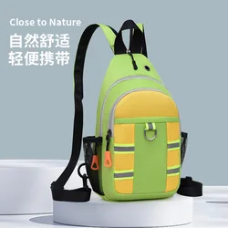 2024 New Chest Bag Crossbody Women's Small Satchel Oxford Cloth Waterproof Shoulder Bag Backpack Multi-Function Front Chest Pack