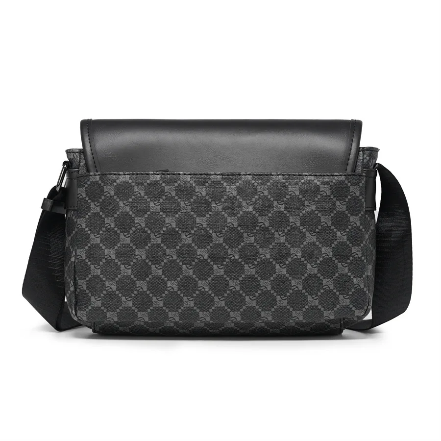 Stylish Plaid Men's Messenger Bag Crossbody Shoulder Bag for Commuting and Cycling