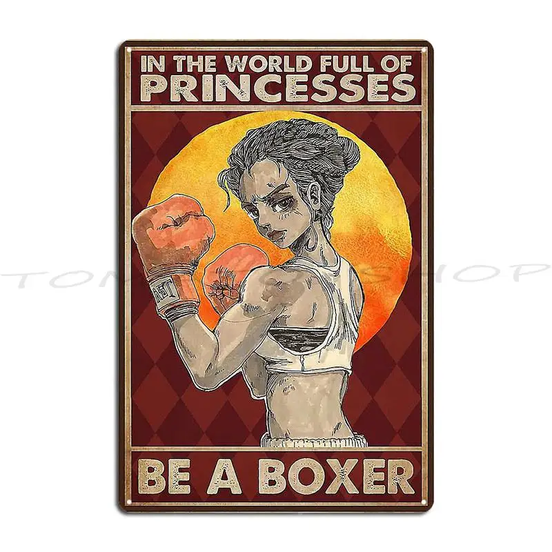Boxing Better Yesterday Metal Sign Vintage Designing Retro Party Character  Tin Sign Poster