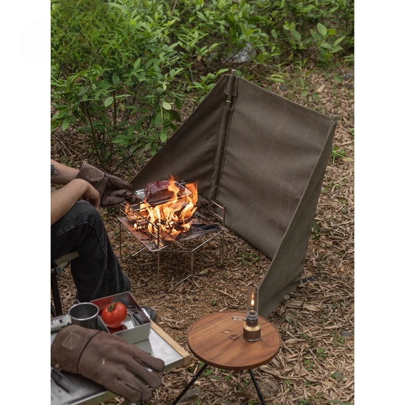 Windshield autumn and winter outdoor camping fire windshield B-660 high temperature folding array
