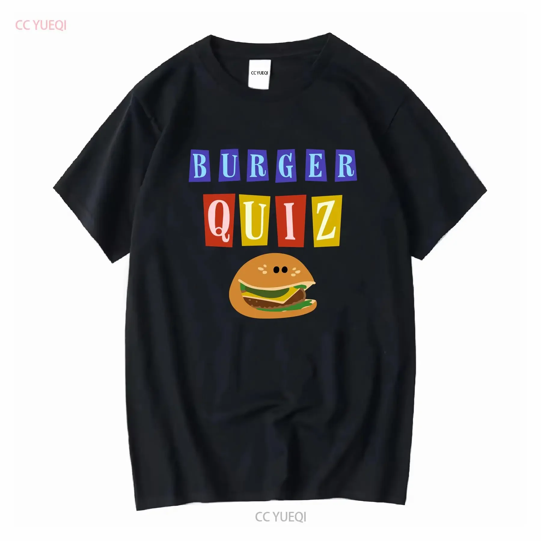 Burger Quizz nuevo Logo clásico activo camiseta divertida tamaño S a 5XL vintage lavado estirado streetwear versátil transpirable