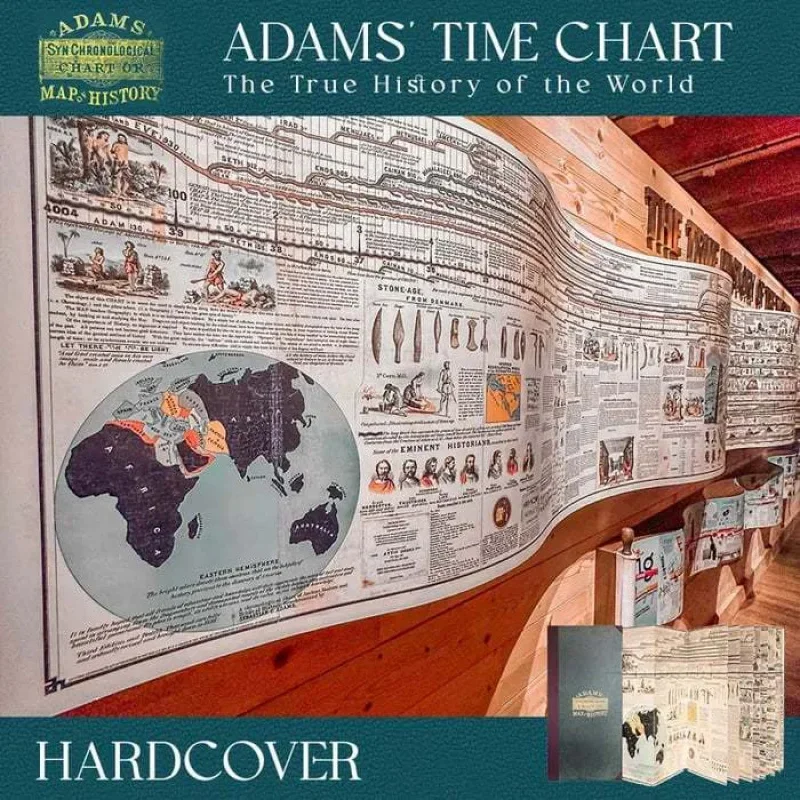 Adam's Synchronological Chart Map Of History Hardcover Illustrated Timeline Of Biblical And World History Fold-out Book