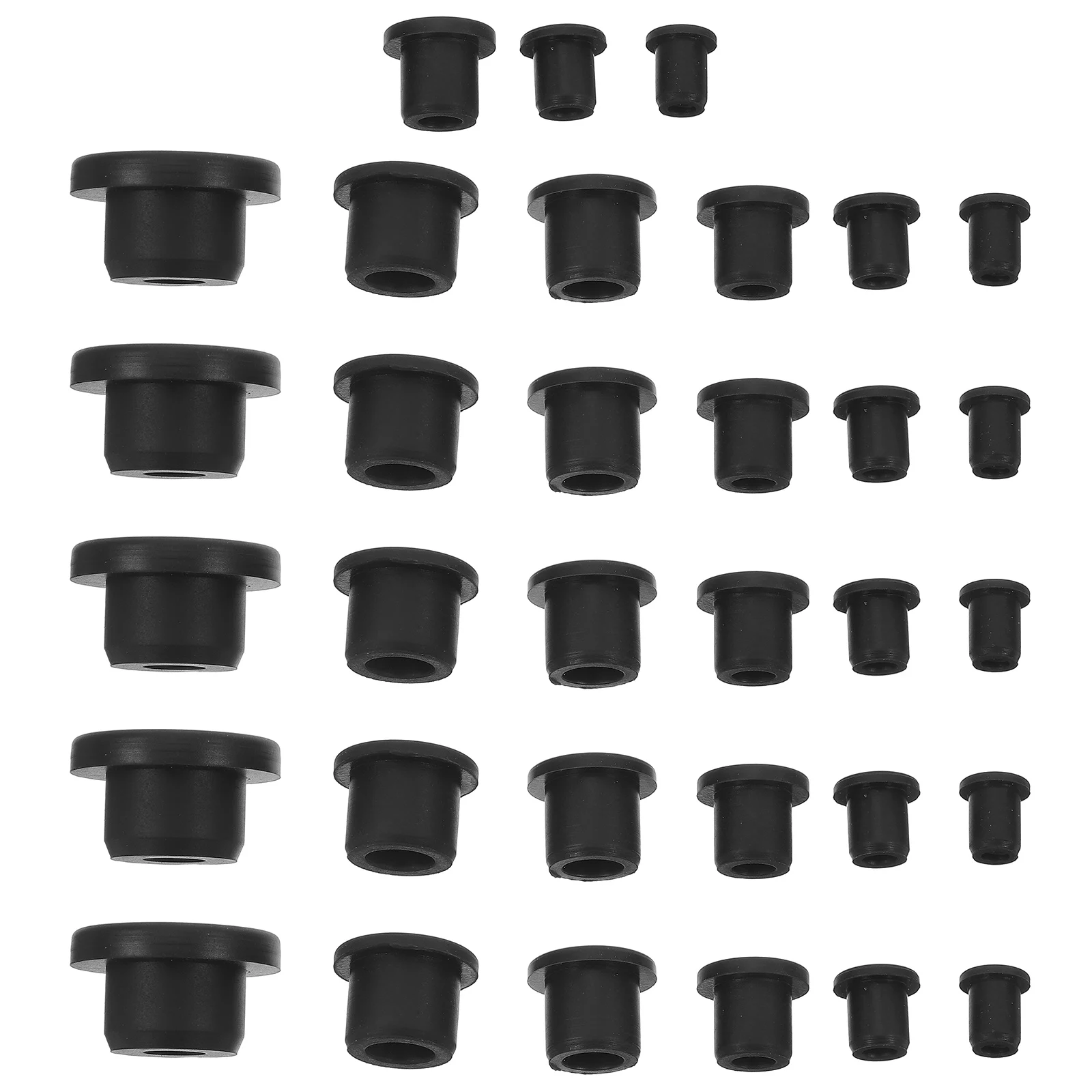 

100pcs 6/7/9/11/13/16mm Black Silicone Grommets T-Shaped Firewall Plugs Cable Hole Protectors High Temp Resistant Waterproof
