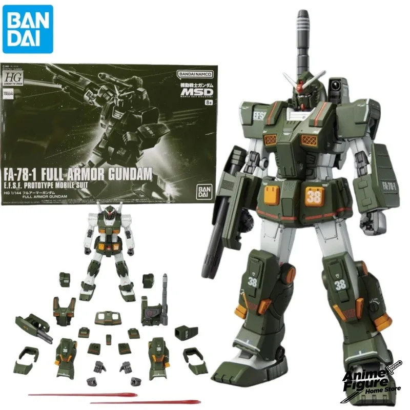

100%Original in Stock Bandai HGGTO FA-78-1 FULL ARMOR Gundam Anime Character Assemble Toy Mode Ornaments Collection Gifts