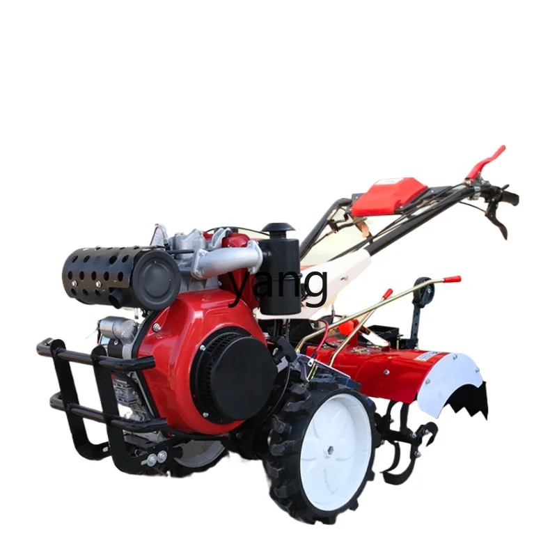 LMM  Multi-Purpose Tiller Household Four-Wheel Drive Diesel Small Rotary Tiller Agricultural Loosening Soil Furrowing Machine