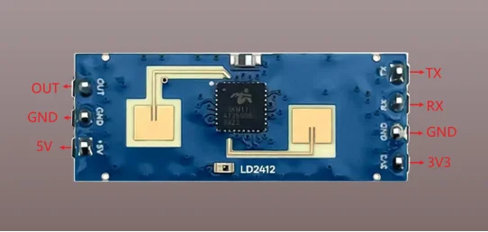 Original HLK-LD2412 24GHz Radar For Smart Lighting Home Security Corridor Human Presence Motion Sensing Module