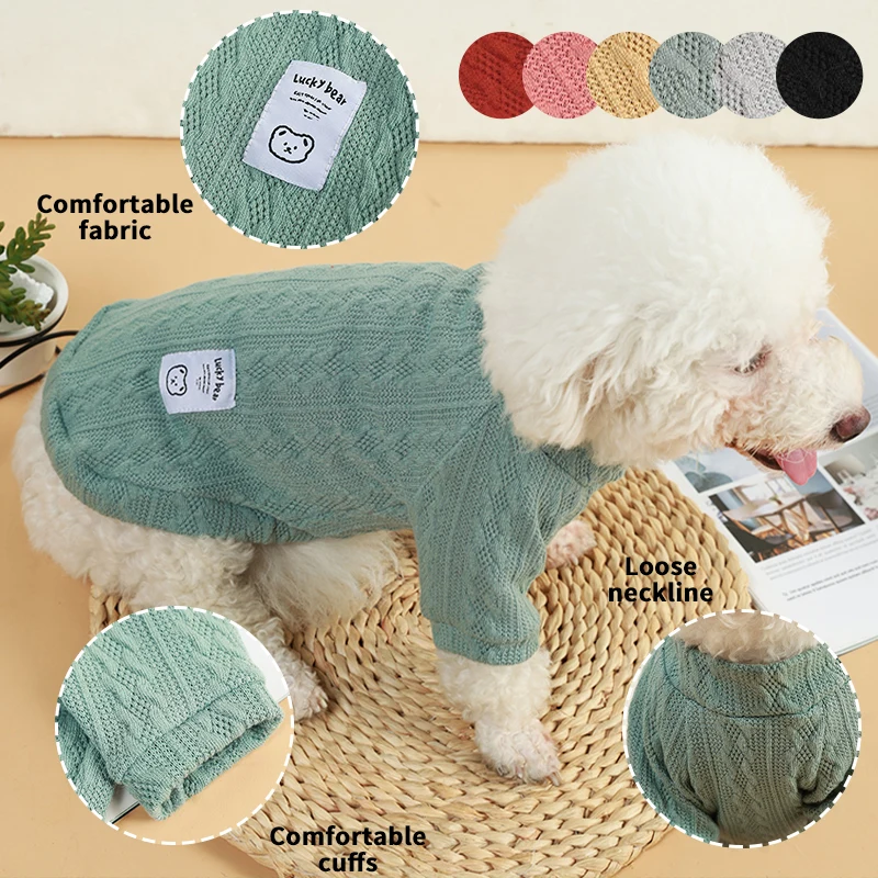 Small Pet Sweater Dogs Bottoming Shirt Winter Warm Clothes for Small Dogs Dachshund Schnauzer Chihuahua Jumper