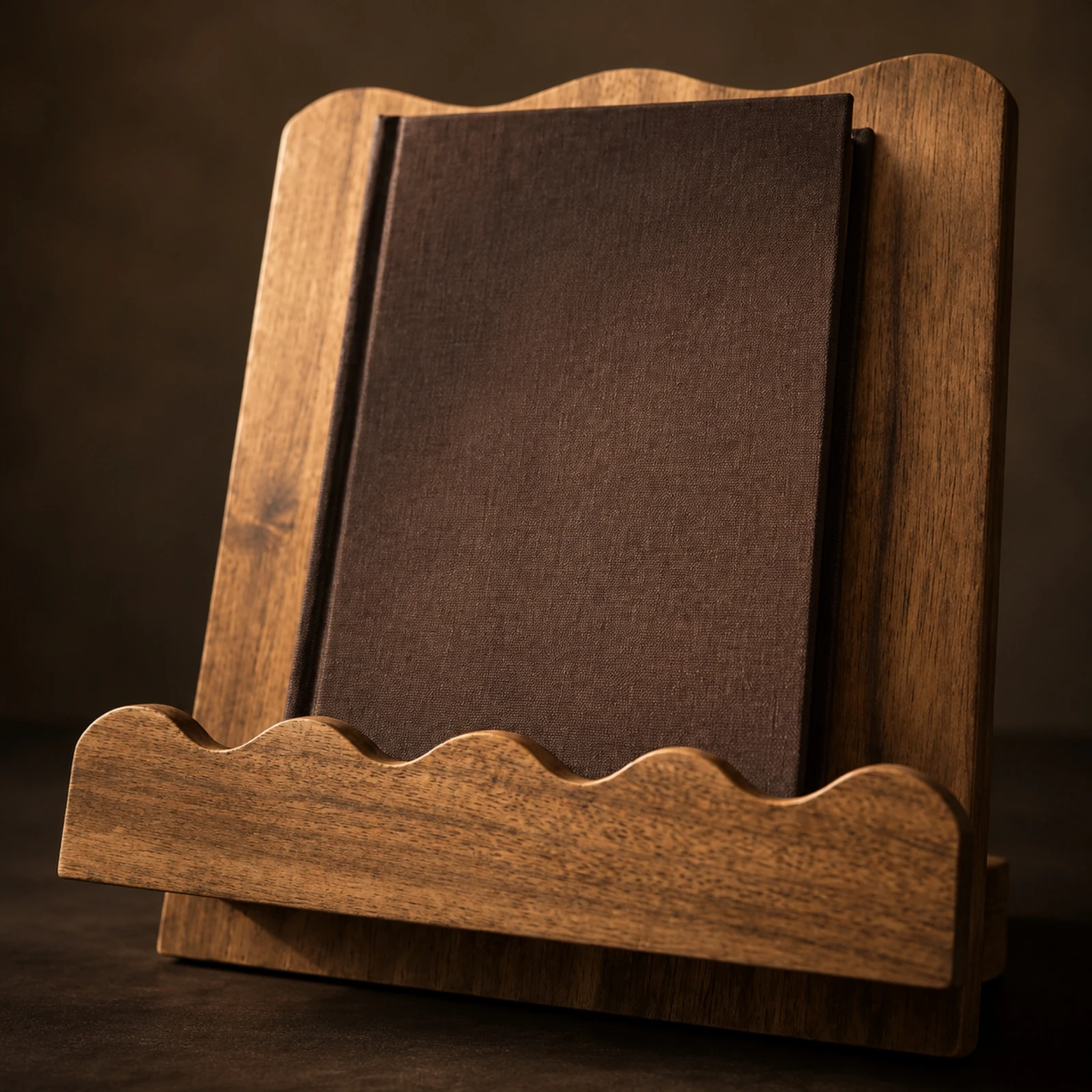 Wooden Recipe Book Stand Wood Grain Wooden Cookbook Stand Cookbook Holder Stable Compact for Cooking, Baking