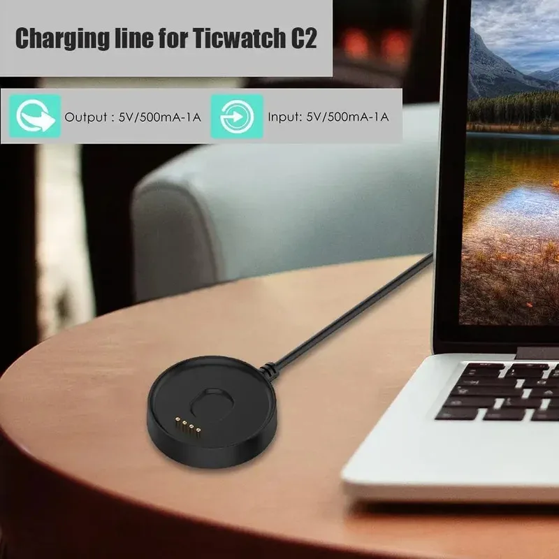 100cm USB Charger Base Cradle for Ticwatch C2 E2 S2 Smart Watch Charging Dock Cable Magnetic Charger Base Accessories