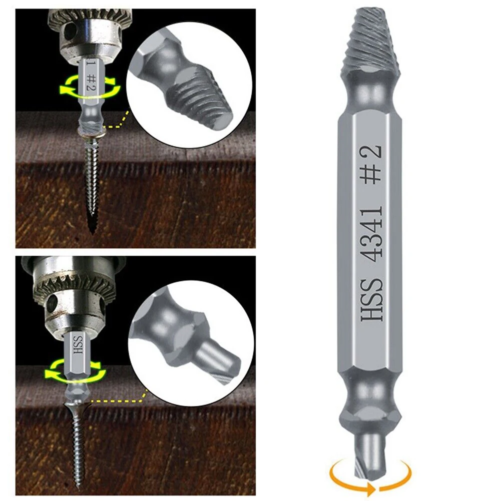 Part Extractor Set Extractor Practical Accessories Bolt Stud Remover Damaged Screw Drills Tools Kit Easy Out Set