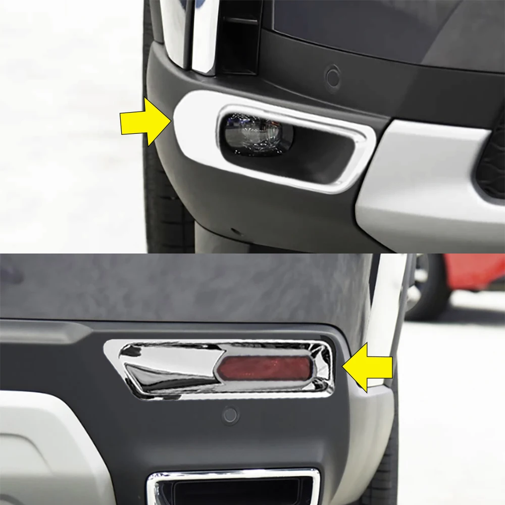 

Серебристый хромированный передний задний бампер, противотуманная фара, лицевая панель, молдинги для аксессуаров Honda Pilot 2023-2026 гг.