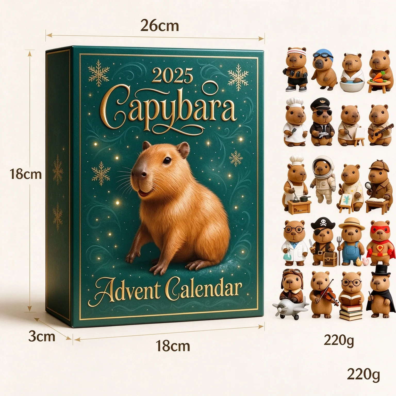 24 Days Christmas Advent Calendar 2D Acrylic Highland Cow Ornament Animal Christmas Tree Pendant Decorations Xmas Countdown Gift