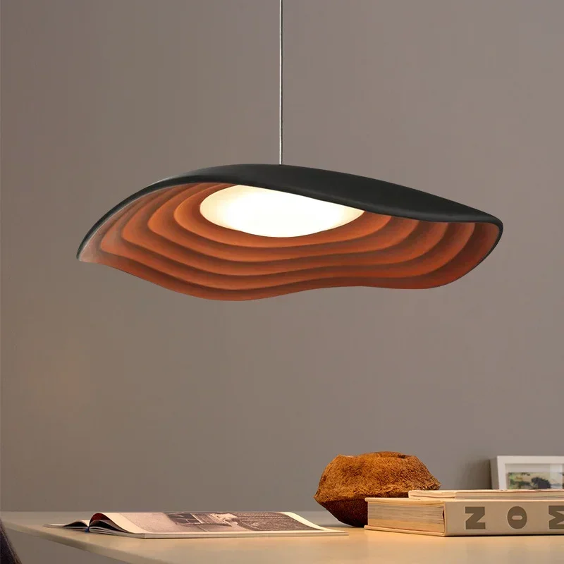 

SANDYHA Vintage Resin Leaf Pendant Lights for Living Dining Room Ceiling Chandeliers Modern Hanging Lamps Natural Style Home