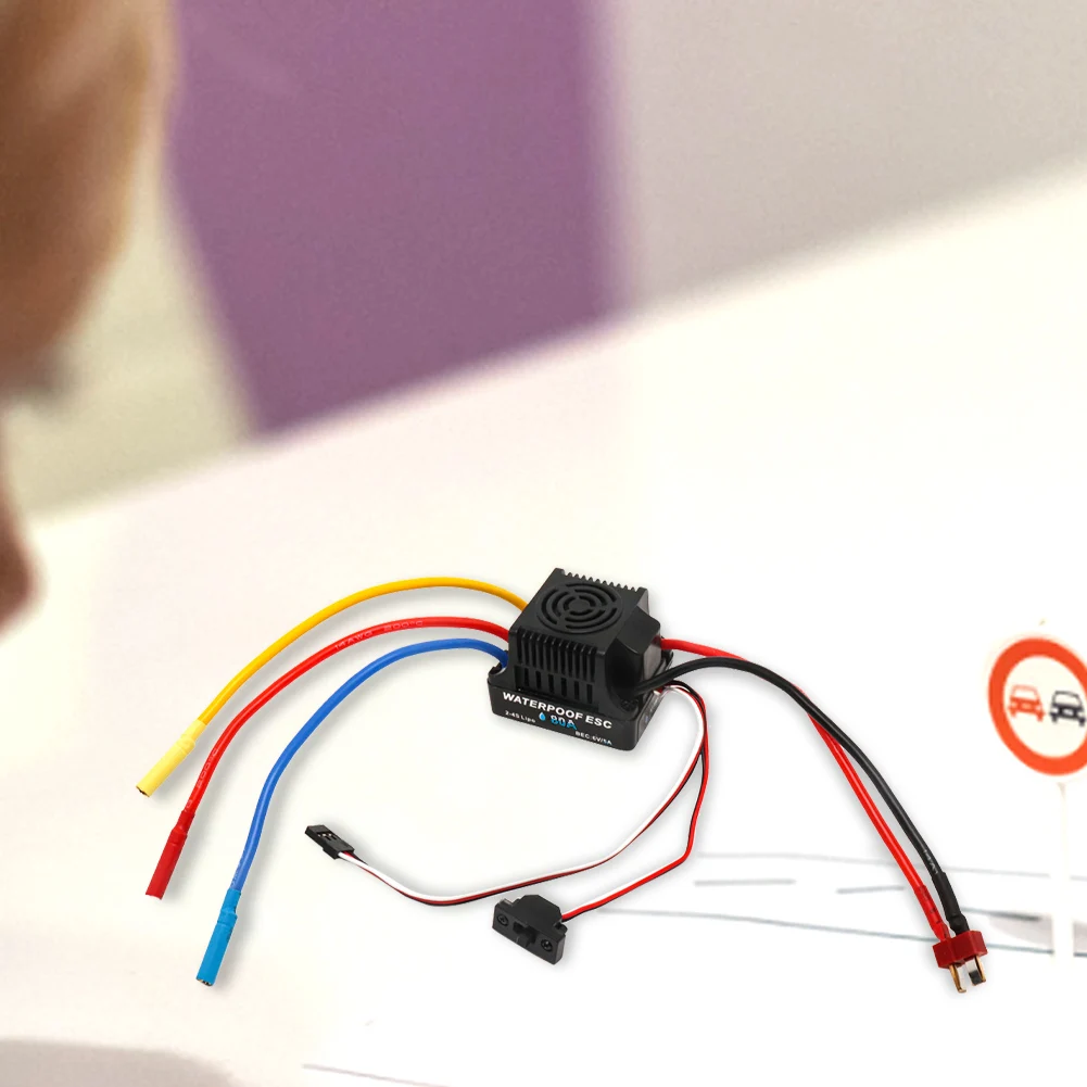 

60A/80A Бесщеточный ESC Водонепроницаемый бесщеточный электронный регулятор скорости Запасные части для 1/8 1/10 1:10 RC внедорожника