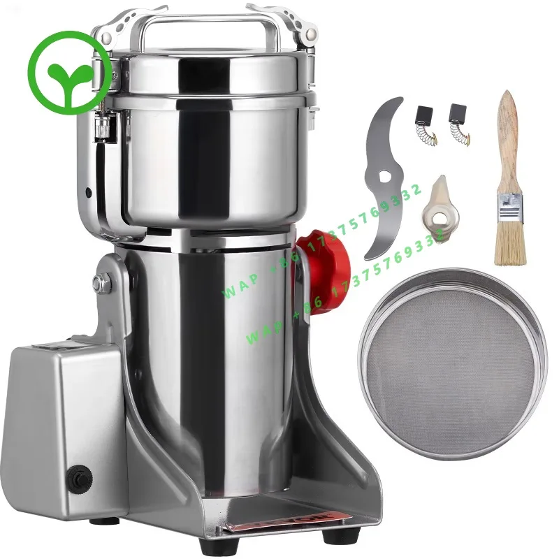 【Premium】SucceBuy 150-2500g Electric Grain Mill Grinder Commercial Swing Spice Grinders for Dry Herbs Grains Spices Cereals Coff