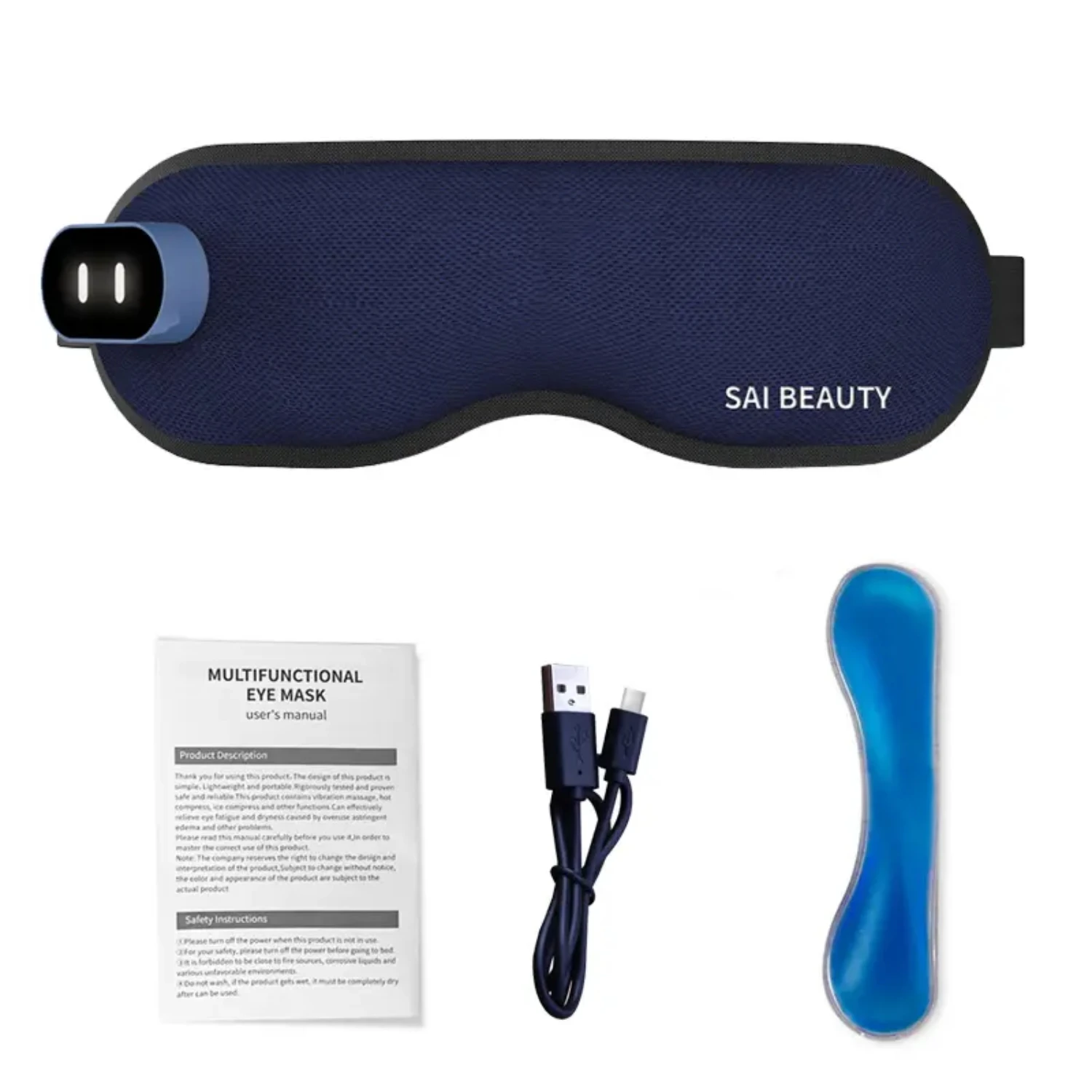 

Wireless Smart 3D Eye Massager With Cooling & Heat Eye Mask Vibration Eye Care Device Improve Sleep Relief Eye Migraine Massager