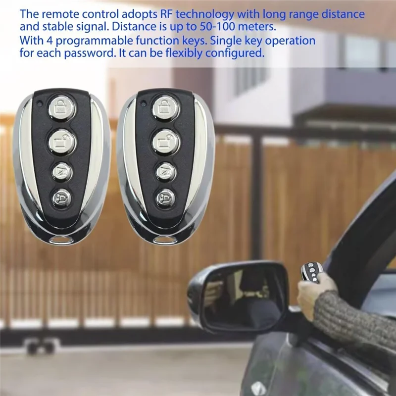 Remote Control For Automatic Gate Opener -433.92 Mhz Electric Rolling Driveway Security Kit With Backup Keys-ABJU
